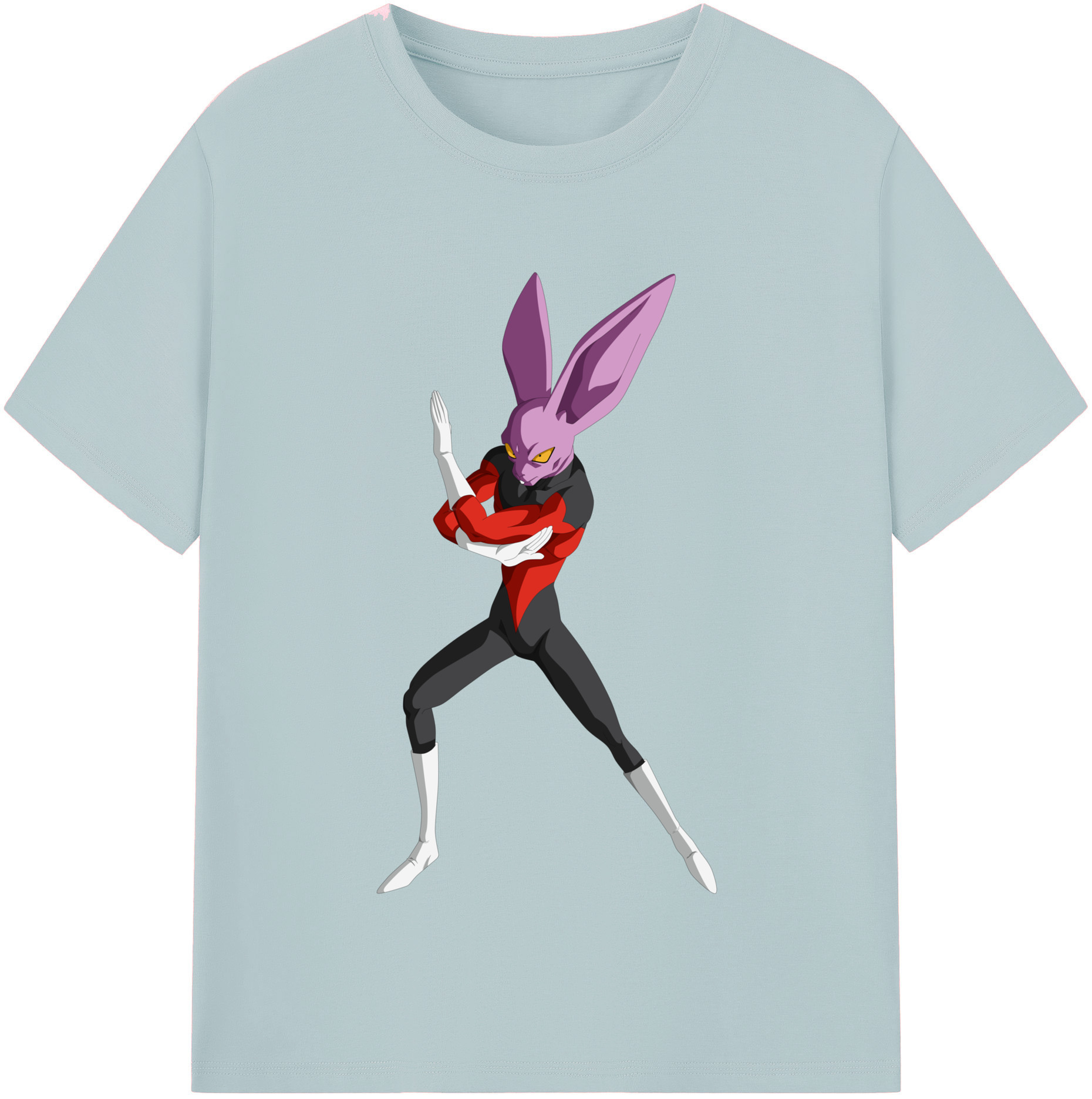 （画像用） ドラゴンボール ビルス 破壊神ビルス DRAGON BALL Beerus Birusu 綿100％半袖Tシャツ（フロントプリント）